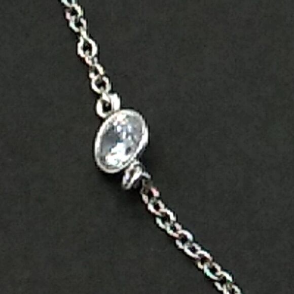 JCM 925 Sterling Silver & Cubic Zirconia (CZ) Dainty Thin Bracelet Sm Wrist NWOT - Picture 9 of 16